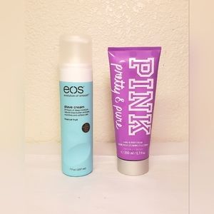 Victoria's Secret Pretty and Pure Hand and Body Cream HTF w/an EOS Shave Cream
